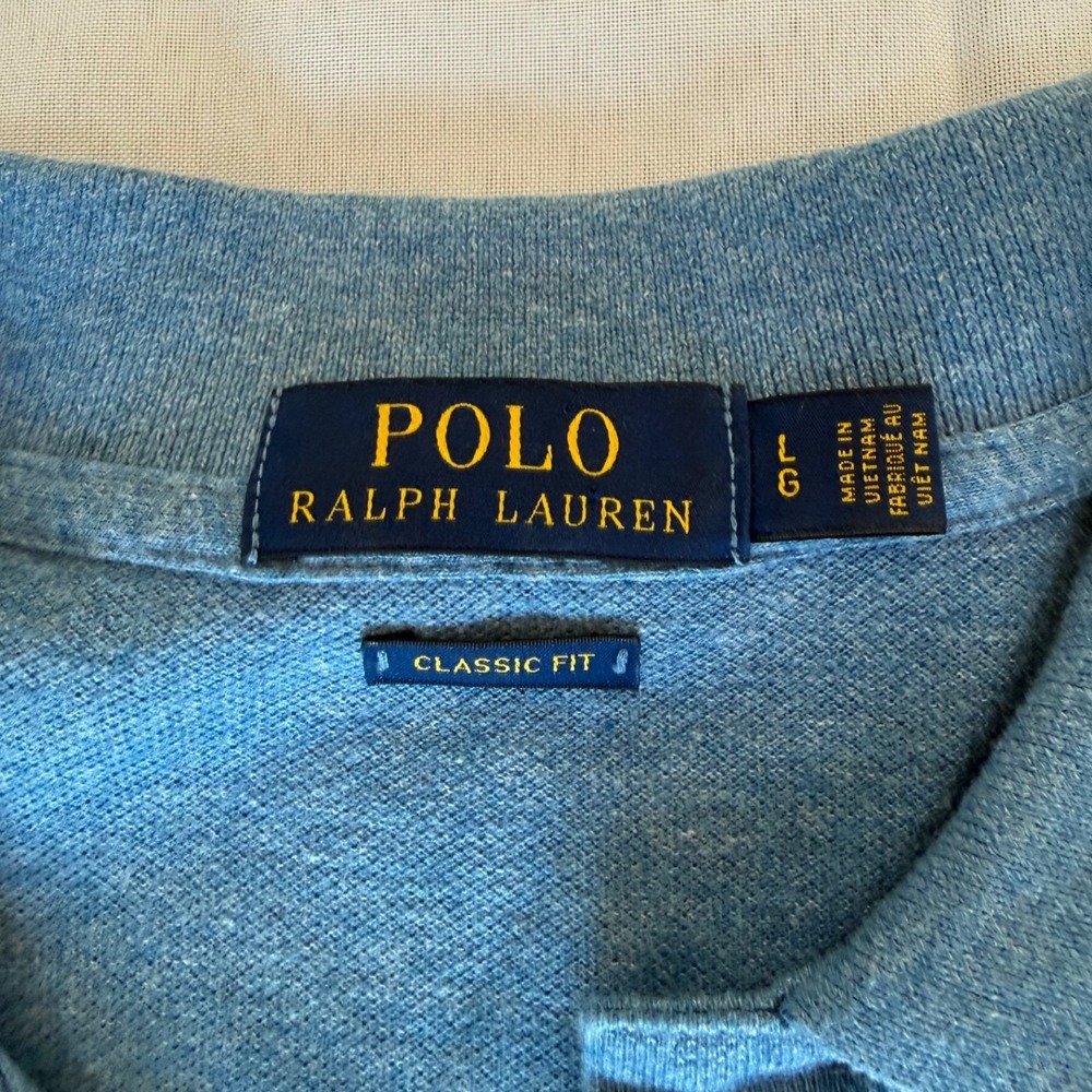 Polo Ralph Lauren Mens Classic Fit Polo Shirt L Blue Casual Golf Rugby Preppy - Picture 5 of 8